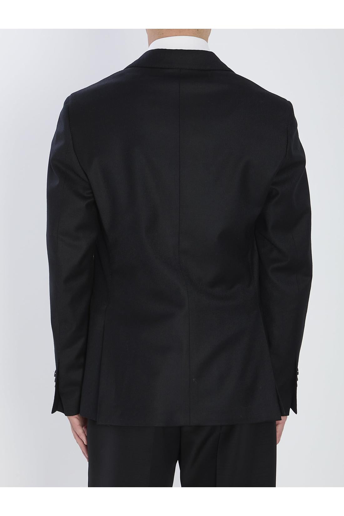 Jacket in pure virgin wool and cashmere