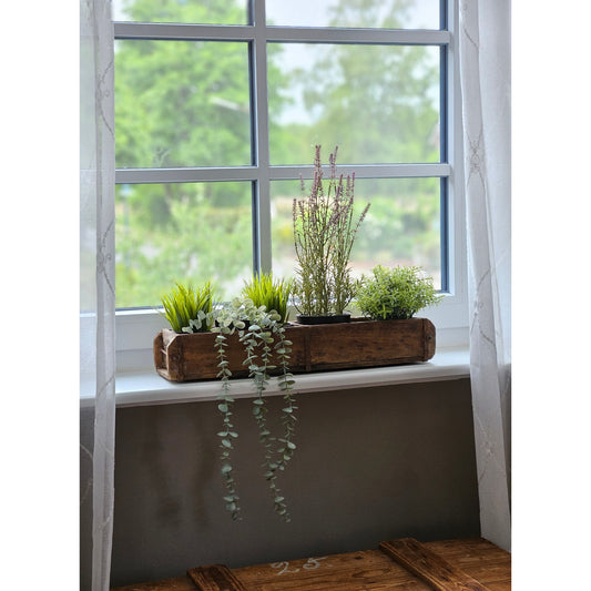 Holzkiste Ziegelform Ziegelsteinform Kiste recyceltes Holz Kasten 60 cm