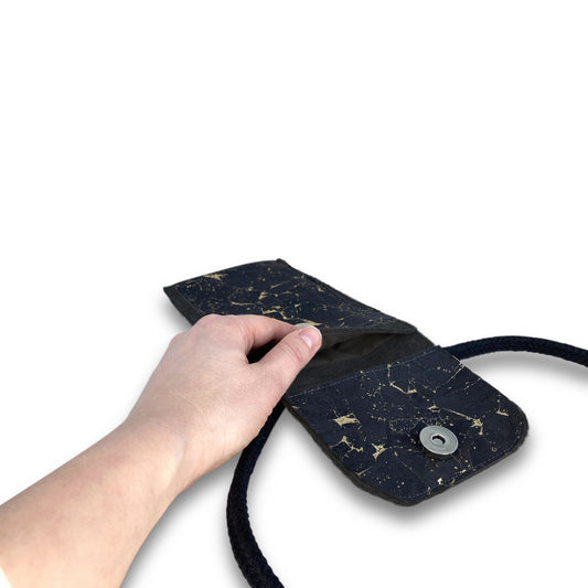 Shoulder bag for Google Pixel 9 Pro XL | made of felt and organic cotton | anthracite - black | KEDJA deluxe model