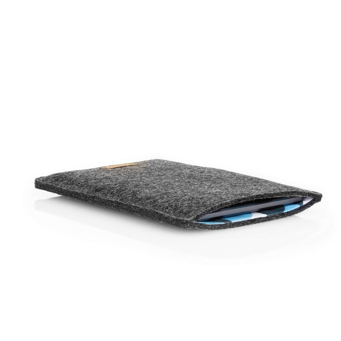 Hülle für Onyx Boox Note 2 | aus Filz und Bio-Baumwolle | anthrazit - shapes | Modell "LET"