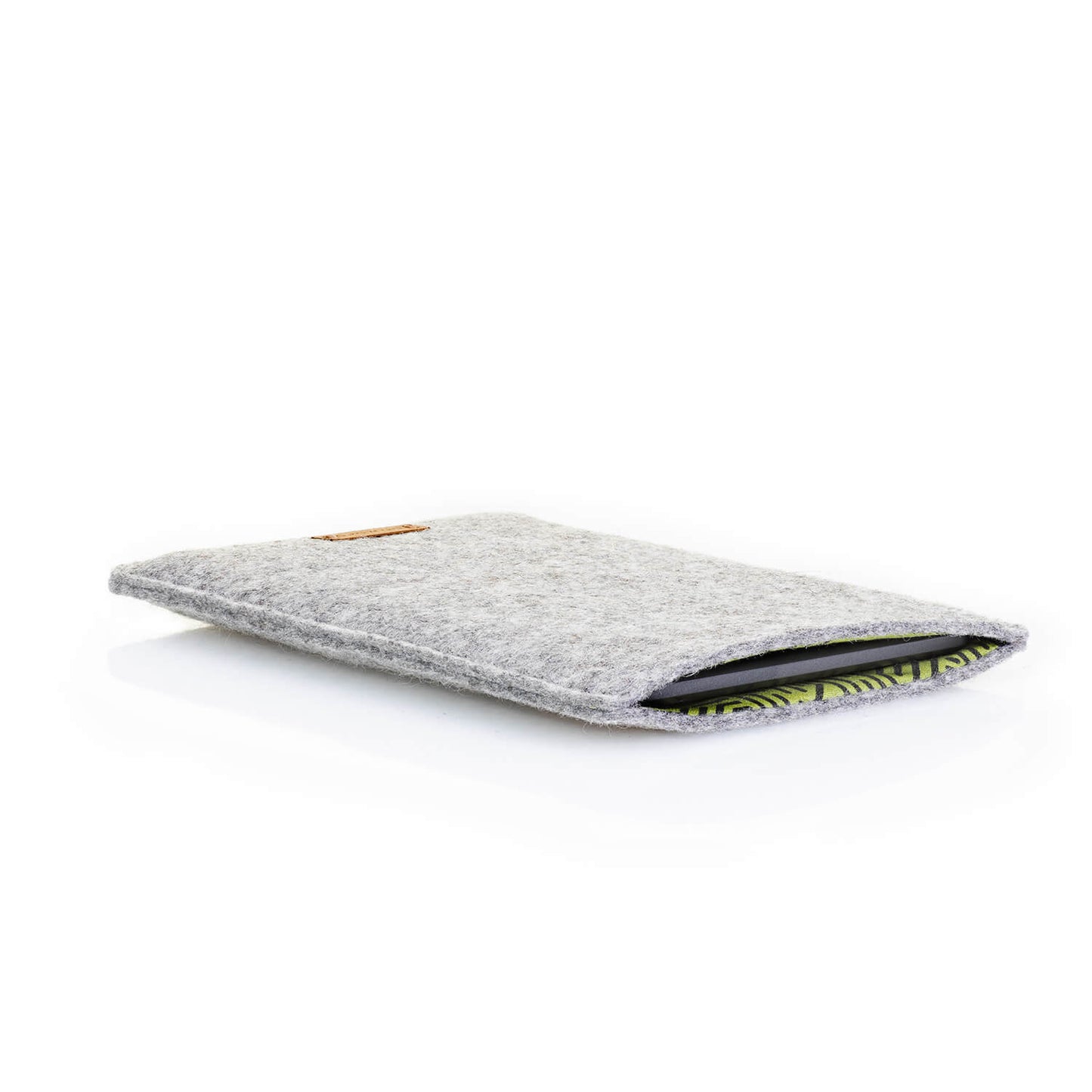 Hülle für Kindle Colorsoft 1. Gen | aus Filz und Bio-Baumwolle | hellgrau - stripes | Modell "LET"