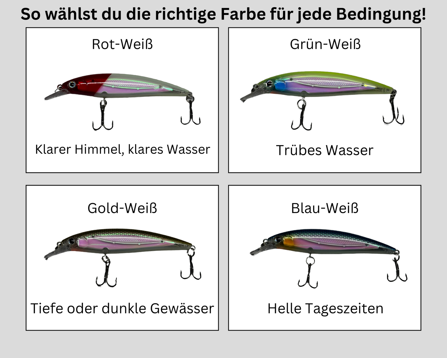 Kunstköder Hardbait - 11cm 14g - Wobbler Angelköder Köder Forelle Zander Barsch Set Angelzubehör