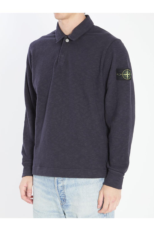 Long-sleeve polo shirt