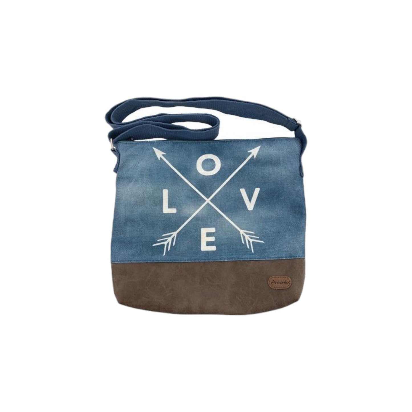 Damen Umhängetasche » Maritimer Vintage Stil » Weiß/Blau/Braun ca. 28 x 32 cm » Damen Handtasche » maritime Tasche mit Schultergurt