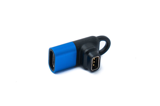 SYSTEM-S USB 3.1 hleðslusnúra fyrir Coros snjallúr í bláum og svörtum lit.