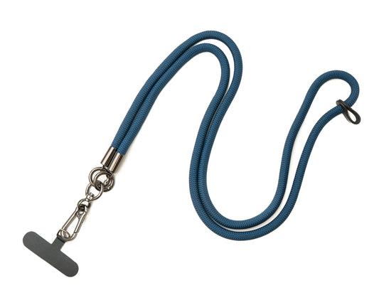 SYSTEM-S shoulder strap neck strap for smartphone case made of nylon in blue
