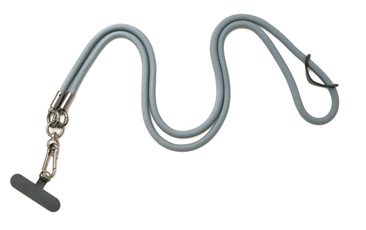 SYSTEM-S shoulder strap neck strap for smartphone case made of nylon in grey