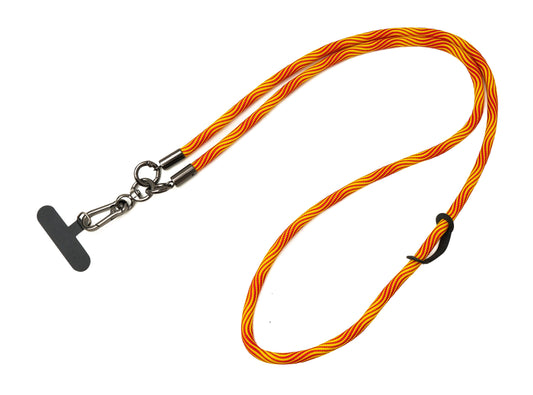 SYSTEM-S shoulder strap neck strap for smartphone case made of nylon orange yellow