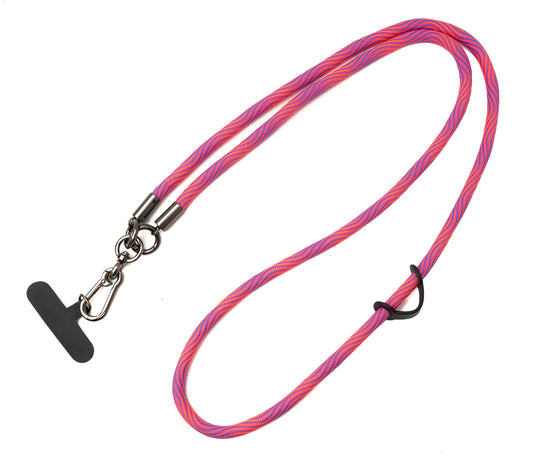 SYSTEM-S shoulder strap neck strap for smartphone case made of nylon in pink purple