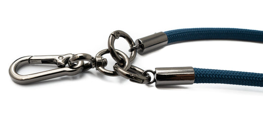 SYSTEM-S wrist strap bracelet for smartphone case made of nylon in blue