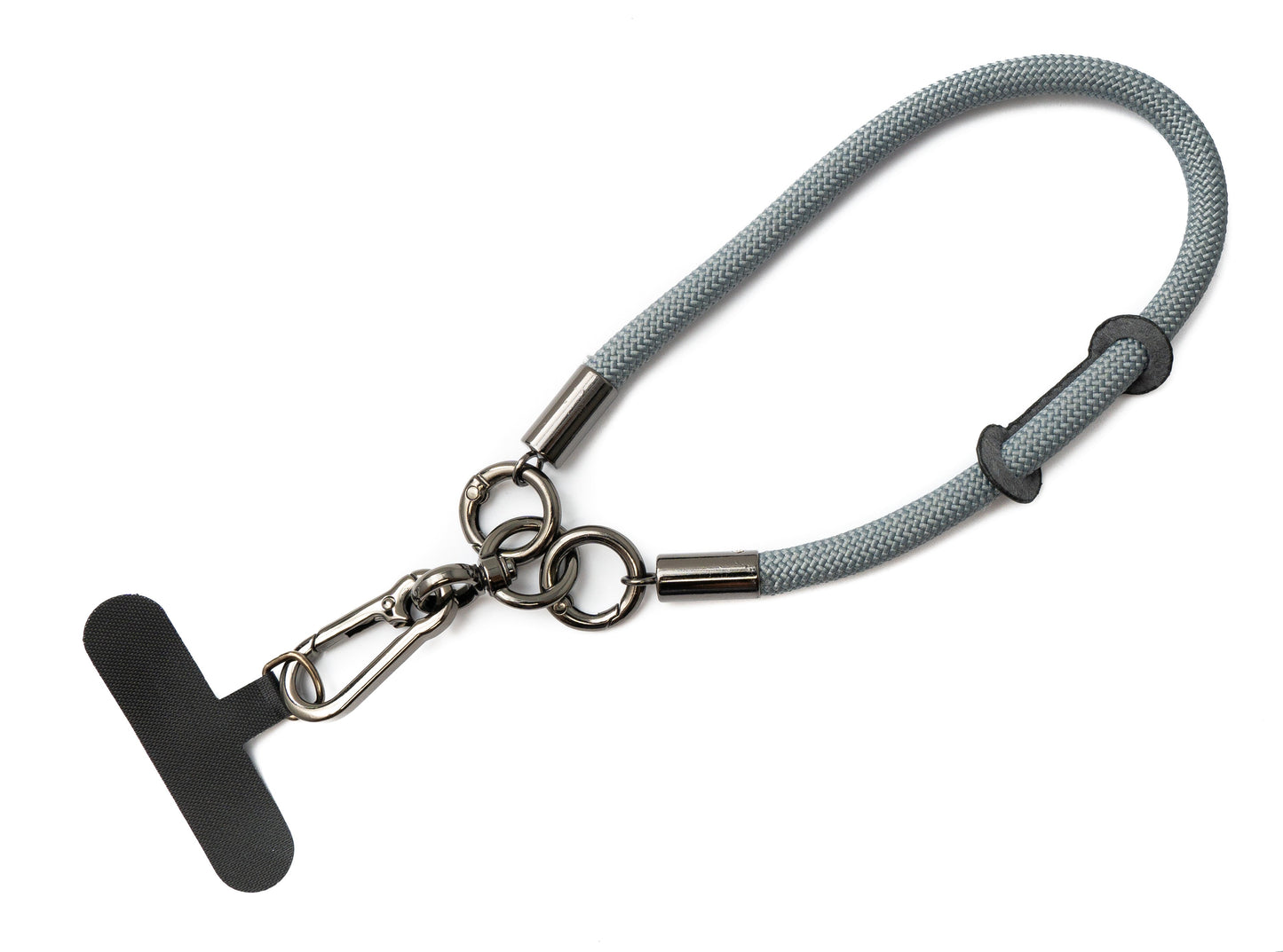 SYSTEM-S wrist strap bracelet for smartphone case made of nylon in grey