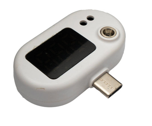 SYSTEM-S USB 3.1 innrauður hitamælir snertilaus líkamshiti hitastigsmælir af gerð C LED í hvítum