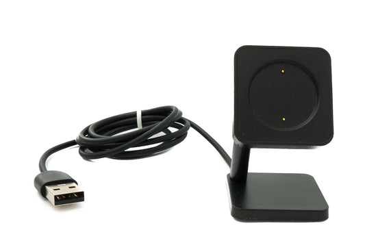 SYSTEM-S USB 2.0 snúra, 100 cm, hleðslustöð fyrir Amazfit Cheetah Pro snjallúr, svört