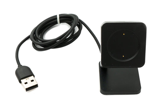 SYSTEM-S USB 2.0 snúra, 100 cm, hleðslustöð fyrir Amazfit Cheetah Pro snjallúr, svört