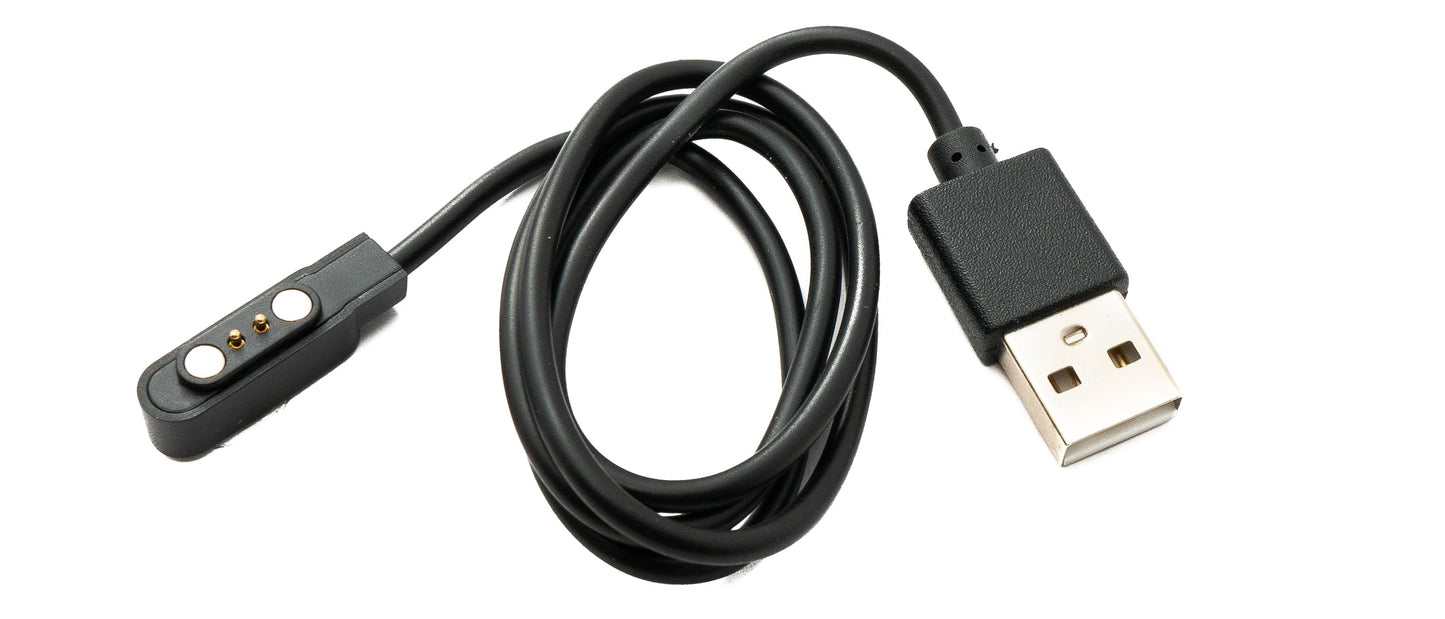 SYSTEM-S USB 2.0 Kabel 60 cm Ladekabel für Kospet Tank T2 Smartwatch in Schwarz