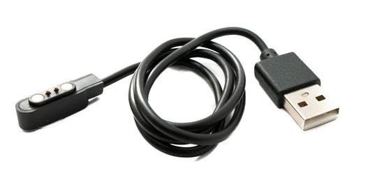 SYSTEM-S USB 2.0 Kabel 60 cm Ladekabel für Kospet Tank T2 Smartwatch in Schwarz