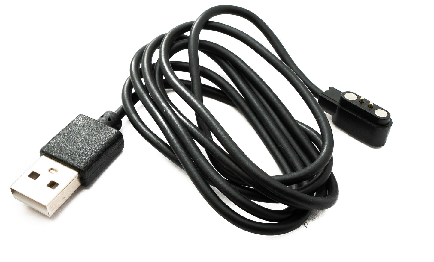 SYSTEM-S USB 2.0 snúra, 100 cm hleðslusnúra fyrir Zeblaze Stratos 3 snjallúr, svört