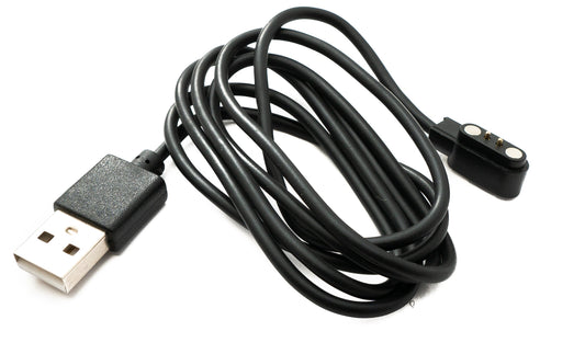 SYSTEM-S USB 2.0 snúra, 100 cm hleðslusnúra fyrir Zeblaze Stratos 3 snjallúr, svört