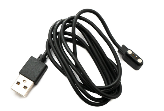 SYSTEM-S USB 2.0 snúra, 100 cm hleðslusnúra fyrir Zeblaze Stratos 3 snjallúr, svört