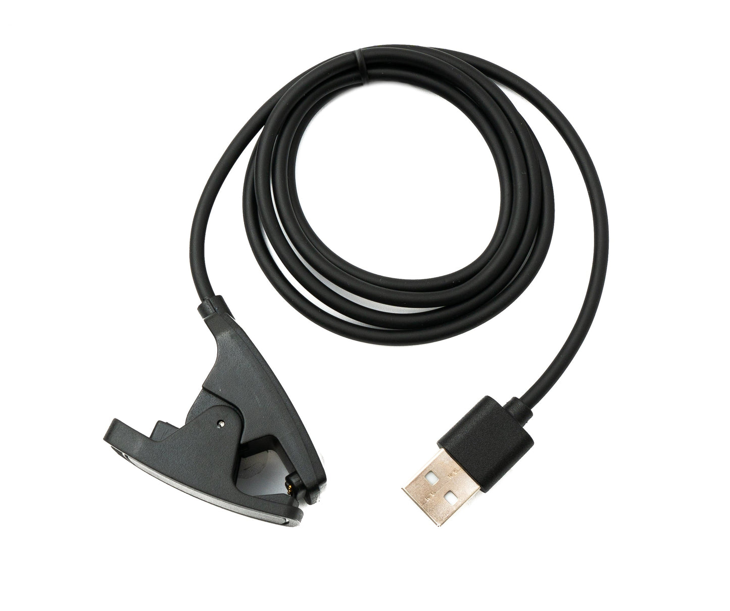 SYSTEM-S USB 2.0 Kabel 100 cm Ladekabel Klemme für Garmin Descent MK3 MK3i Smartwatch in Schwarz