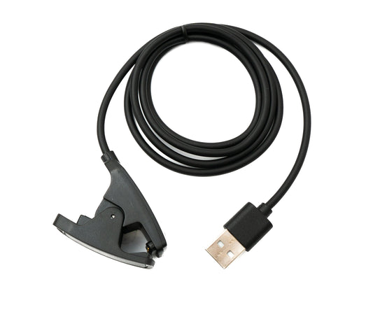 SYSTEM-S USB 2.0 cable 100 cm charging cable clamp for Garmin Descent MK3 MK3i Smartwatch in black