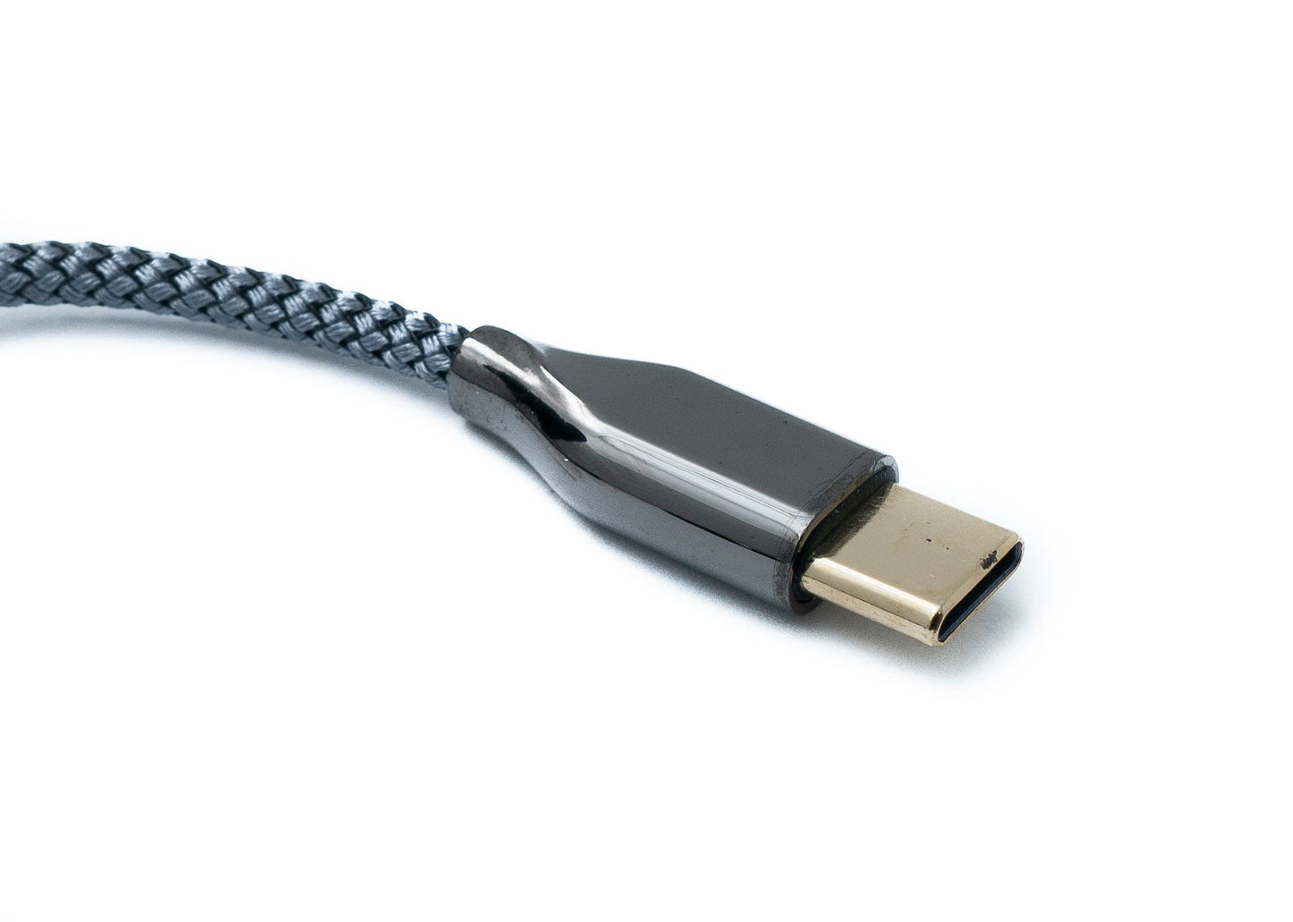 SYSTEM-S Audio Decoder Kabel 10 cm USB 3.1 Typ C Stecker zu Stecker geflochten Adapter für DAC oder AMP