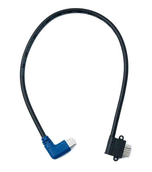SYSTEM-S USB 3.1 cable 30 cm Type C plug to Micro B plug angled left angled adapter