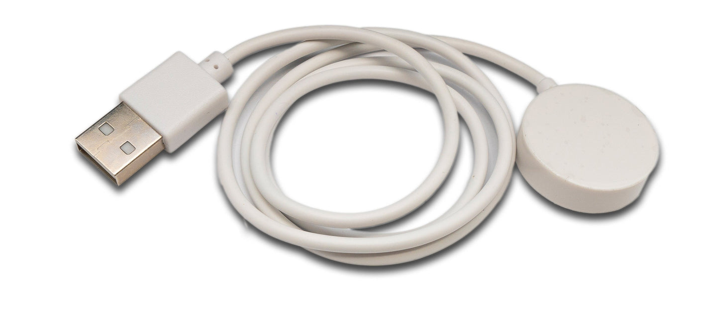 SYSTEM-S USB 2.0 þráðlaus snúra 70 cm hleðslustöð fyrir Haylou Watch R8 snjallúr þráðlaust hvítt