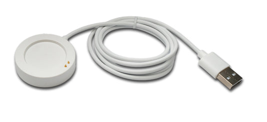 SYSTEM-S USB 2.0 snúra 100 cm hleðslustöð fyrir XiaoMi Watch S3 snjallúr í hvítu