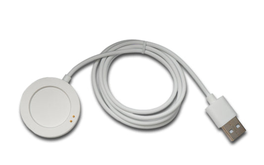 SYSTEM-S USB 2.0 snúra 100 cm hleðslustöð fyrir XiaoMi Watch S3 snjallúr í hvítu