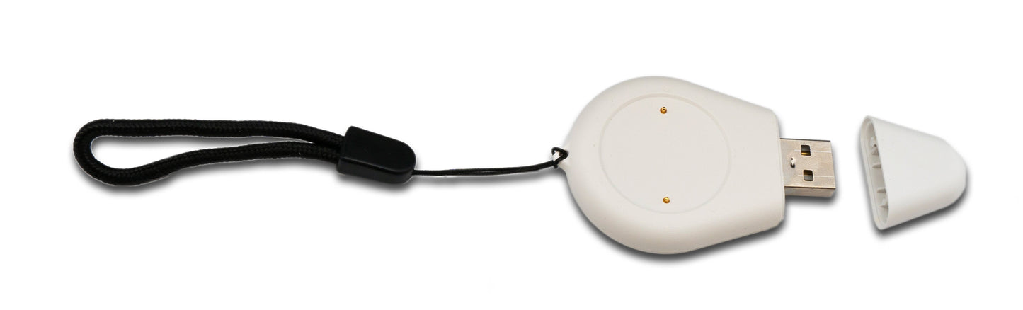 SYSTEM-S USB 2.0 millistykki fyrir hleðslustöð fyrir Honor Watch GS4 snjallúrssnúru í hvítu