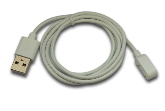 SYSTEM-S USB 2.0 snúra, 100 cm hleðslusnúra fyrir HONOR Band 9 snjallúr, hvít