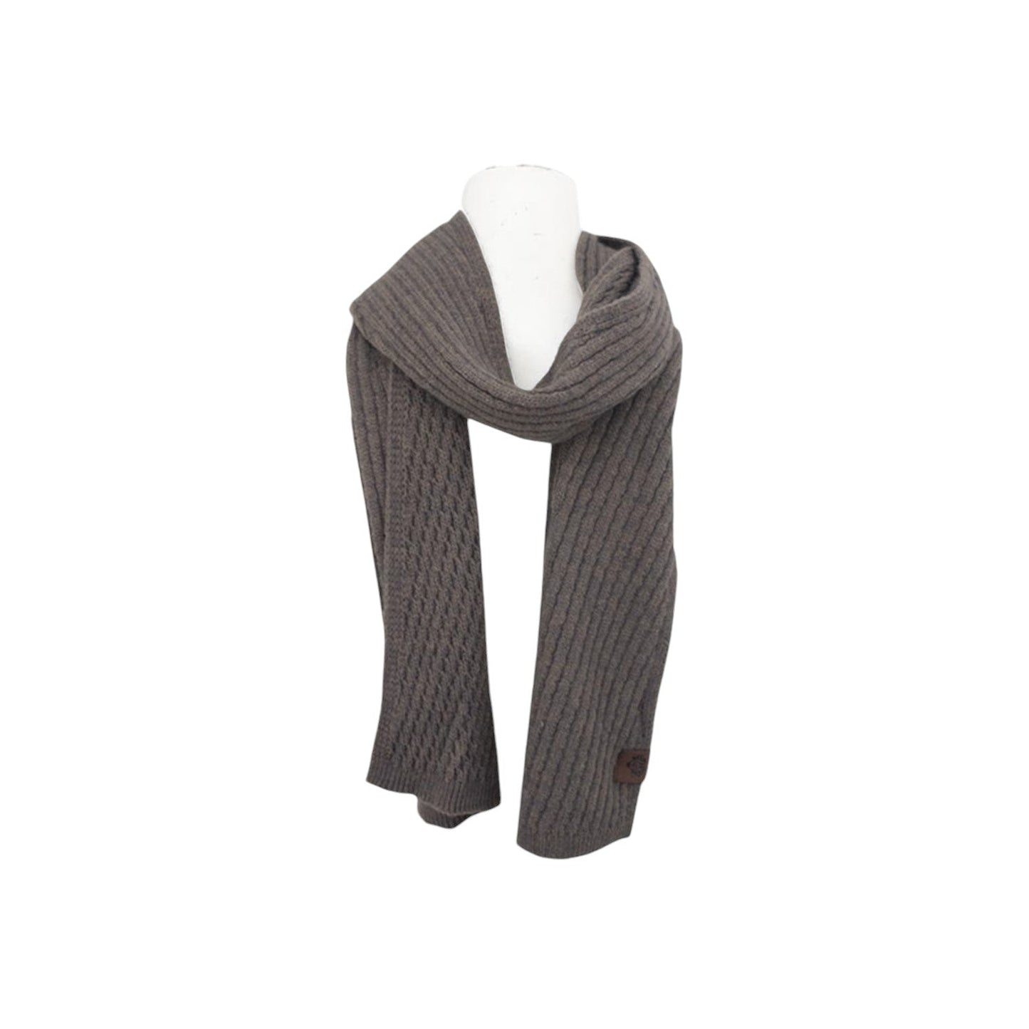 Herren Schal Alpaka Touch » Gerippter Herrenschal mit Wendeoptik » Winter Halstuch Doppelseitig » Strickschal 180x21cm