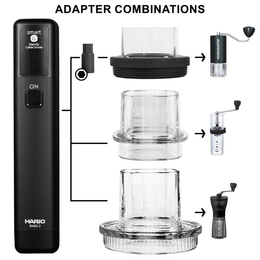 Hario Mobile Mill Stick + Comandante Adapter – Transform Your Manual Grinder into an Electric One