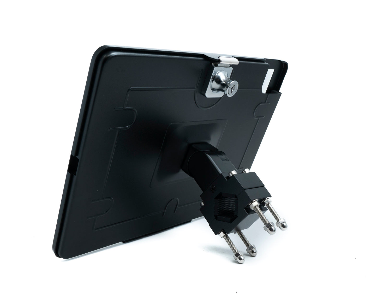 SYSTEM-S Stangenhalterung Klemme 360° Ständer abschließbar für iPad Pro 13" Air 13" (M2) Pro 6 5 4 3 12.9"