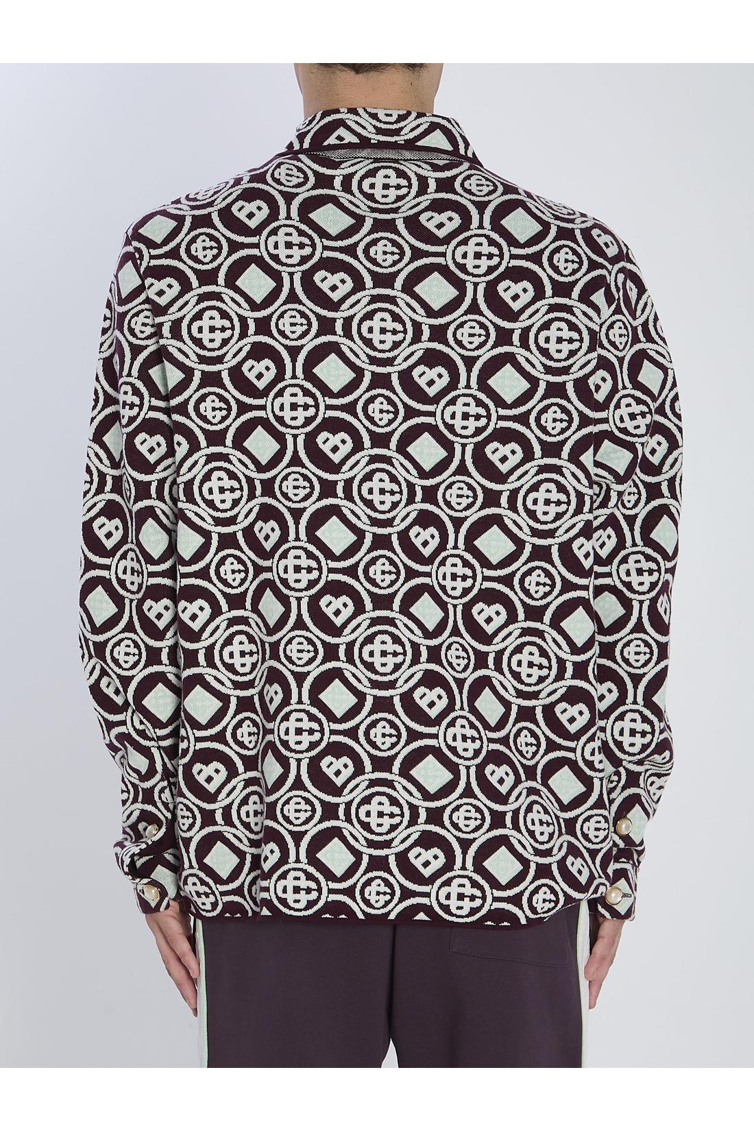 Monogram-patterned overshirt