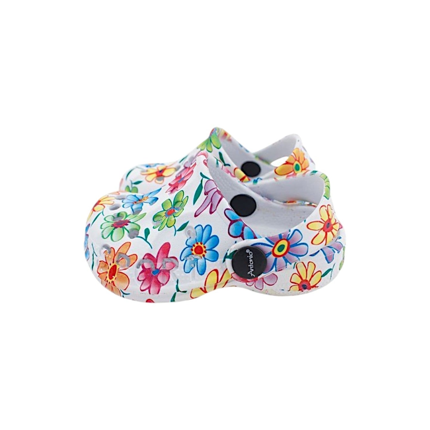 Baby & Kinder Clogs mit Blumenmuster » günstige Kinderschuhe » Kinder Badeschlappen » Schuhe für Babys & Kleinkinder » Badelatschen mit Riemen und Cut-Outs