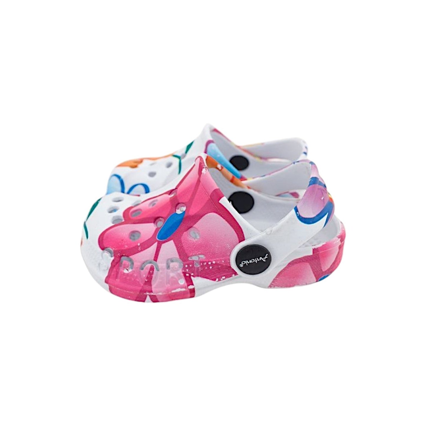 Baby & Kinder Clogs mit Blumenmuster » günstige Kinderschuhe » Kinder Badeschlappen » Schuhe für Babys & Kleinkinder » Badelatschen mit Riemen und Cut-Outs