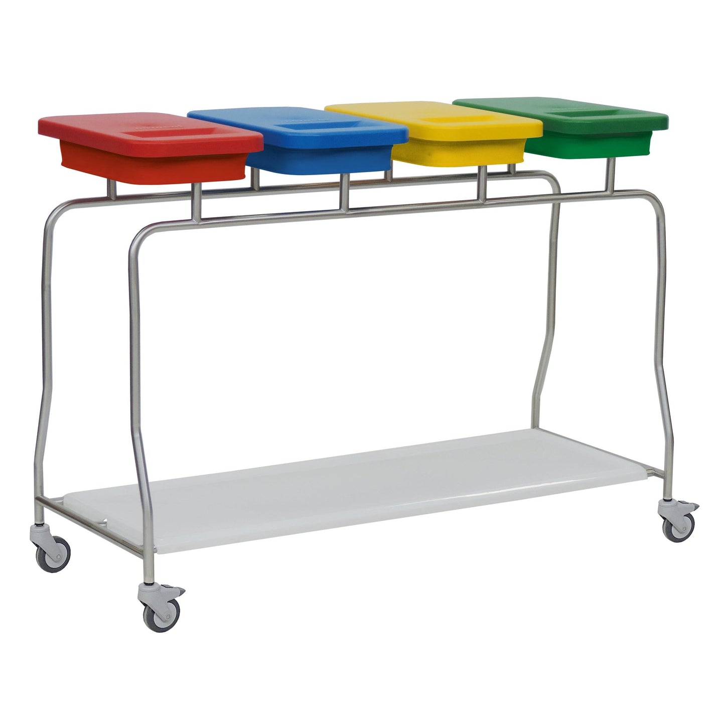 Novocal Edelstahl-Abfallsammler "Kompakt" Vierfachsammler Rahmen: Edelstahl Sämtliche Rohrverbindu | Packung (1 Stück)