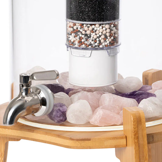 Kristalsteinar fyrir vatnssíustöð - Lotus Vita - tromlaðir - u.þ.b. 700-800 g