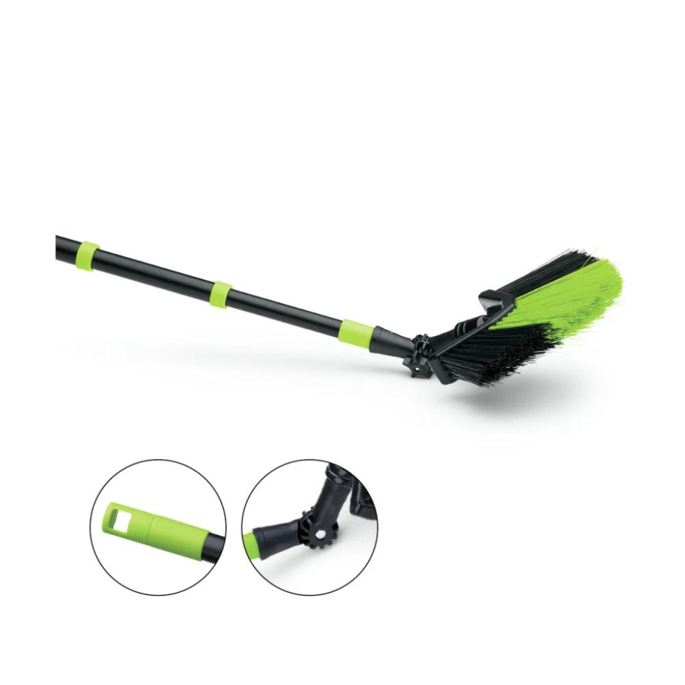 Nölle Profi Brush Dreiecksbesen mit Teleskopstiel 130-330 cm, Synthetik | Packung (1 Stück)