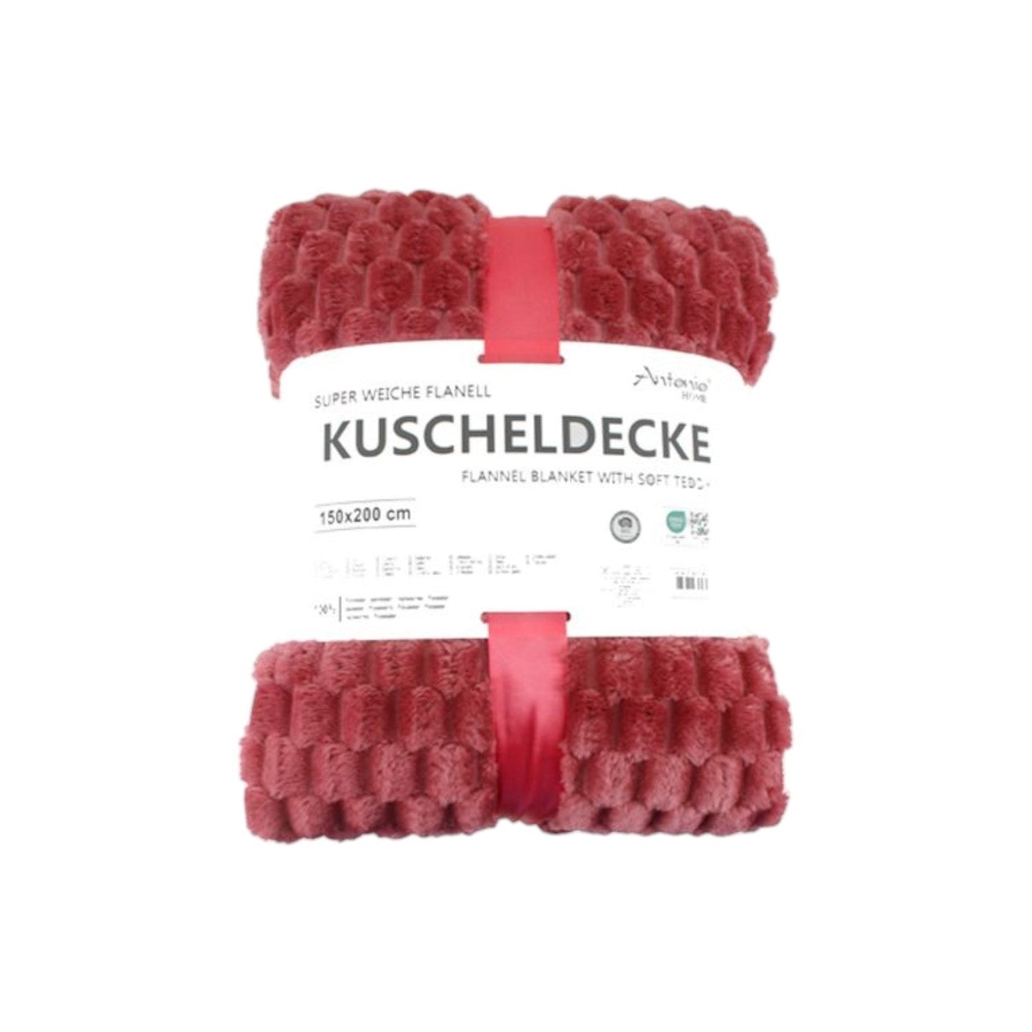 Premium Kuscheldecke » Waffeloptik Wohndecke » Couchdecke Soft Teddy | Tagesdecke 150 x 200 cm