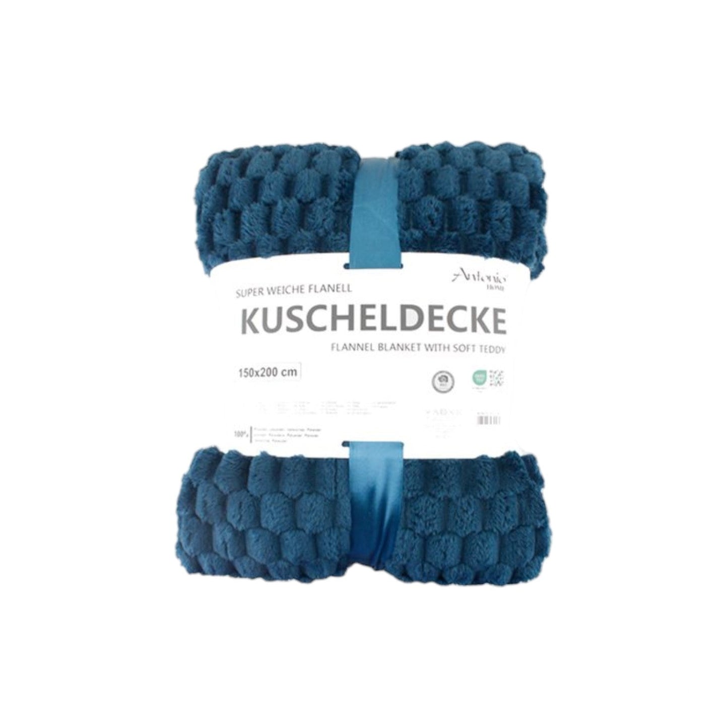 Premium Kuscheldecke » Waffeloptik Wohndecke » Couchdecke Soft Teddy | Tagesdecke 150 x 200 cm