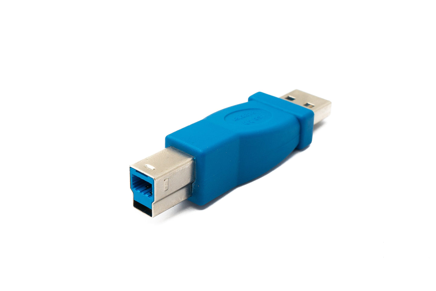 SYSTEM-S USB 3.0 millistykki af gerðinni B karlkyns í A karlkyns snúra, 5 Gbit/s 100W, blár
