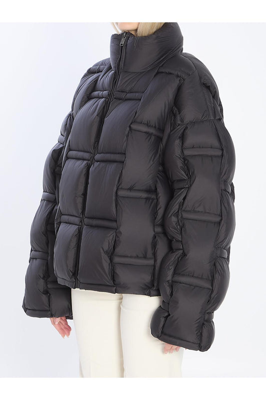Oversized quilted down jacket