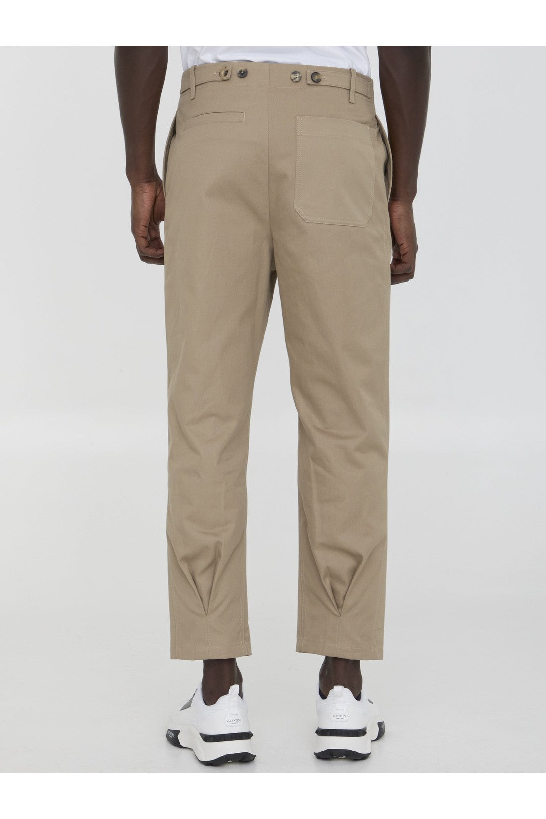 Pants in cotton gabardine