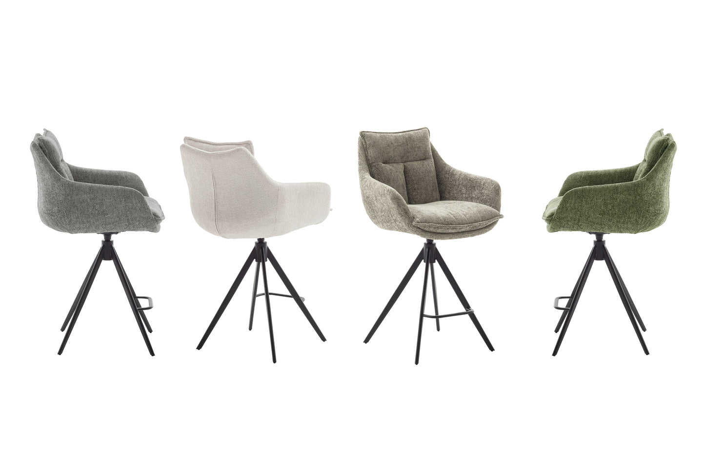 PARKER borðstólar með armleggjum - sett af 2