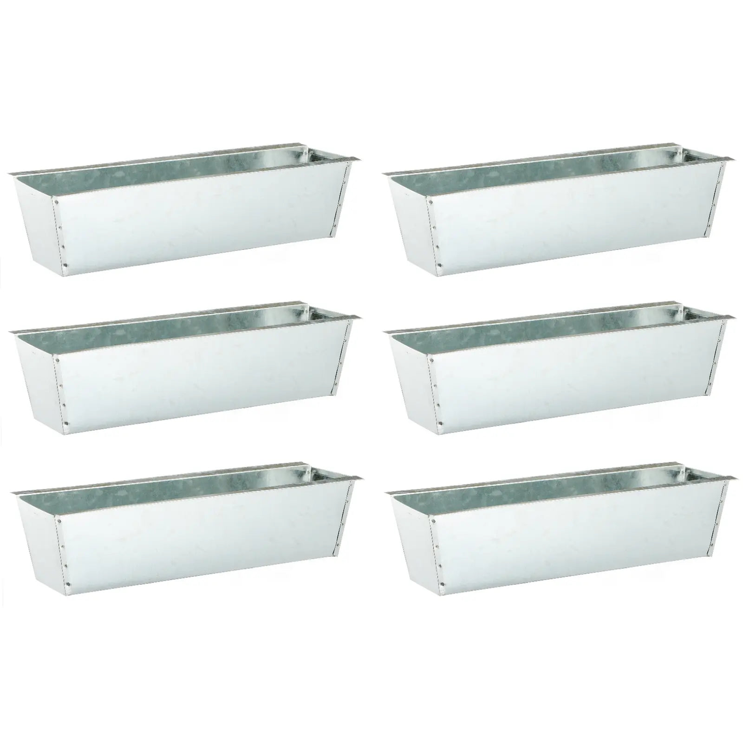 Pflanzkästen für Palette Paletten Pflanzkasten Palettenbeet Blumenkasten Kästen Zink, 6 Stück
