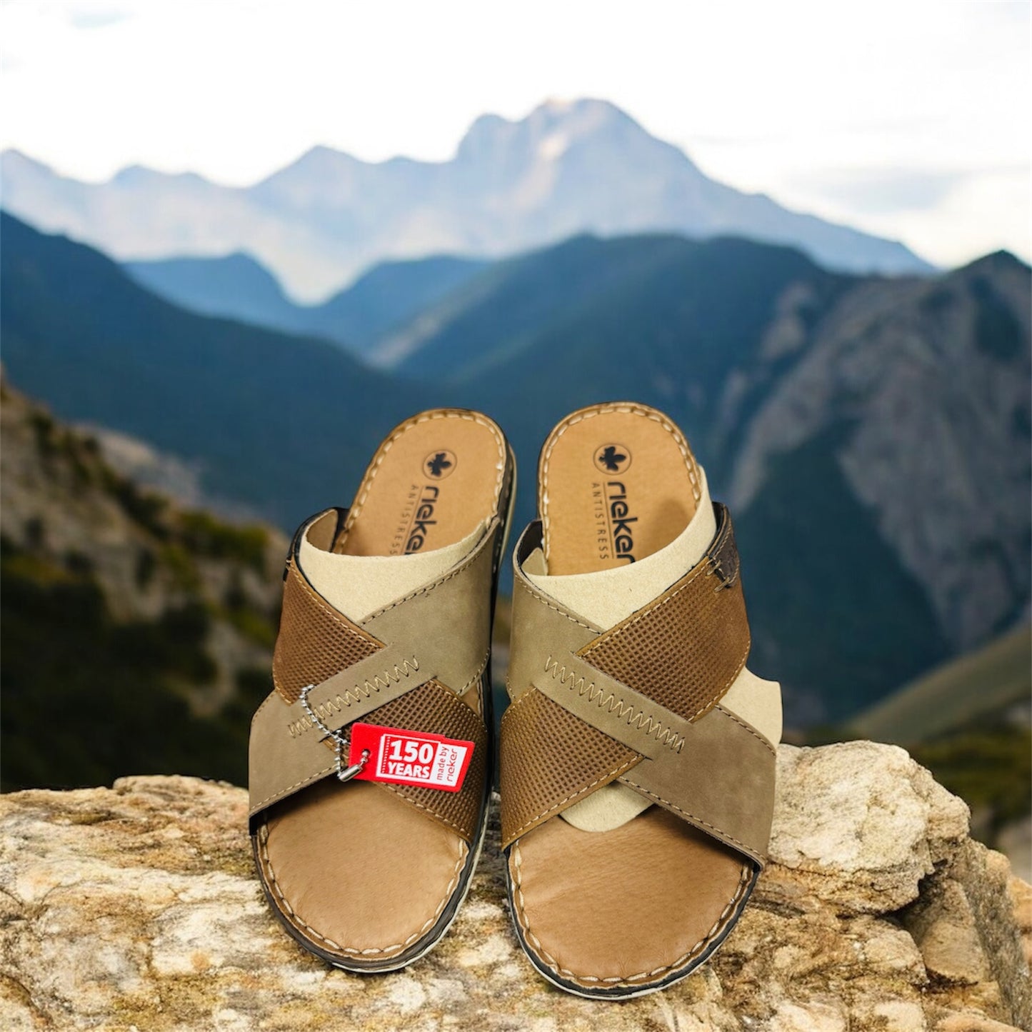 Rieker men's mules brown