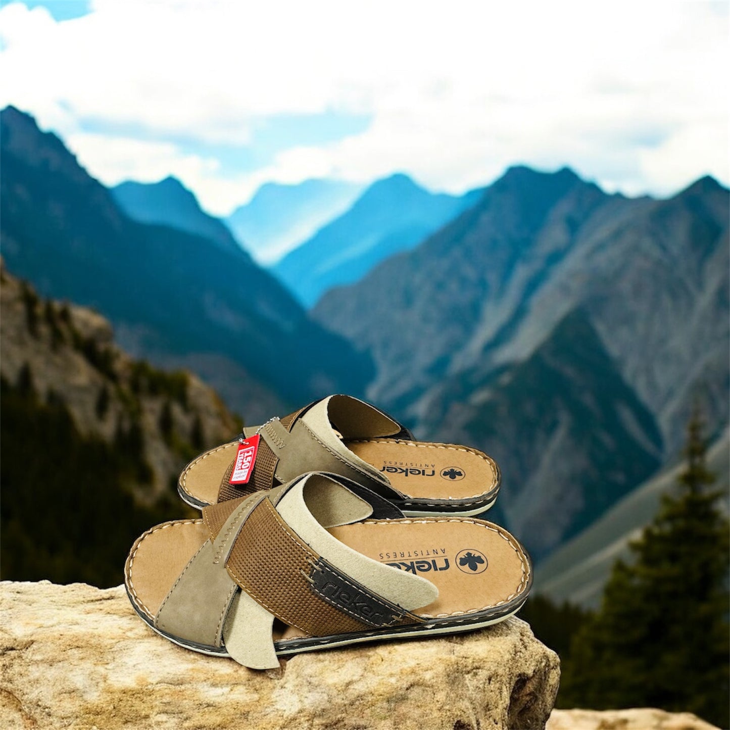 Rieker men's mules brown